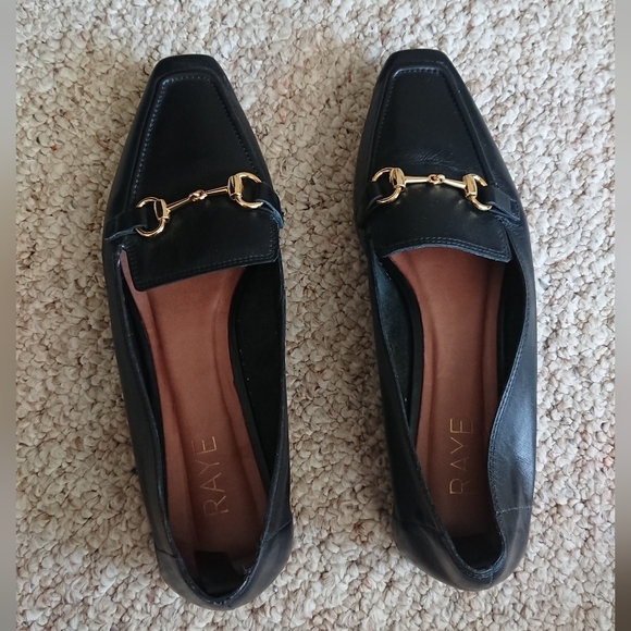 Revolve RAYE Caylee Loafer with Gold Detail in Black size 37.5 - Picture 3 of 12
